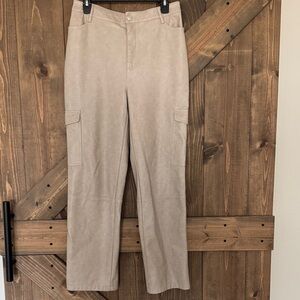 Bagatelle Collection Tan Cargo Leather Pants Size M